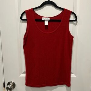 Carolyn‎ Strauss Womens Tank Top Stretch Knit Red Medium